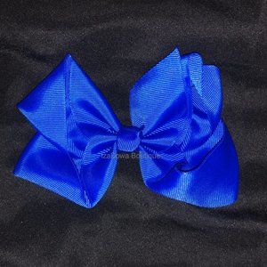 Royal Blue 6" Boutique Bow  HANDCRAFTED   -kids-
